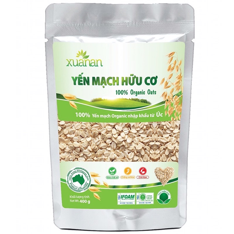 ComBo Yến mạch Organic Xuân An 400g + Yến Mạch nguyên chất 150gr