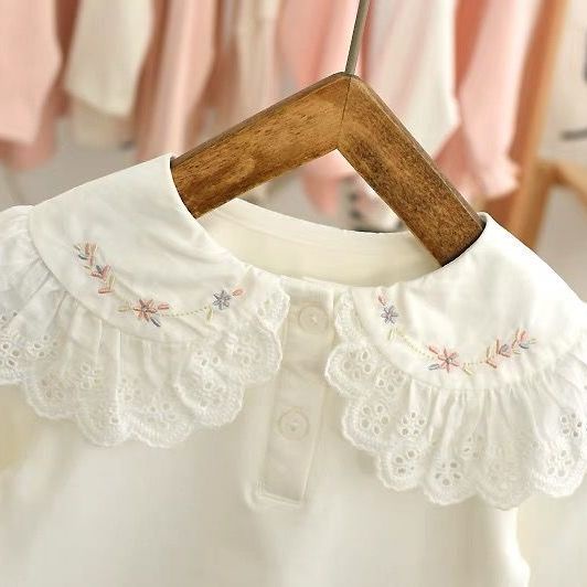 Áo Sơ Mi Trắng Tay Dài Thời Trang Xuân Thu Dành Cho Bé Gái