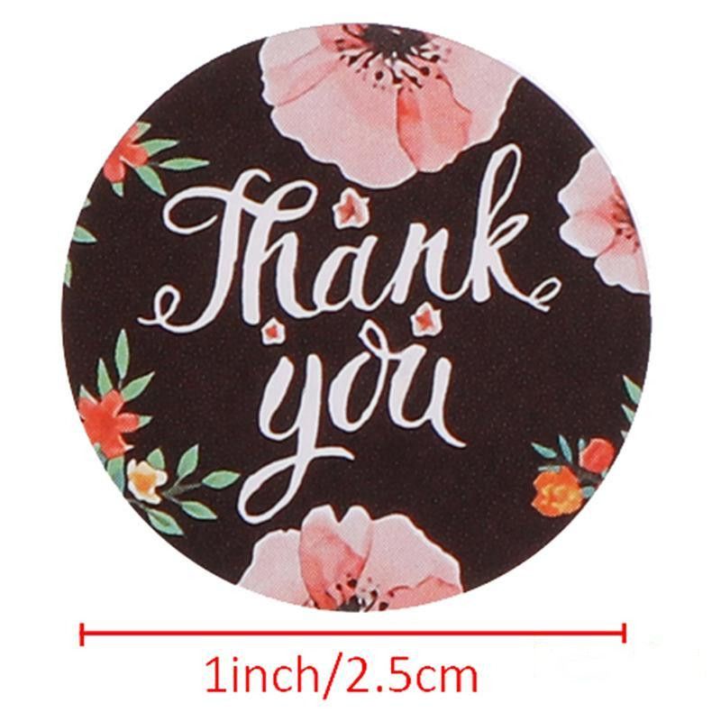 ❧K&K☙ Set 100 miếng dán in chữ Thank You 25MM
