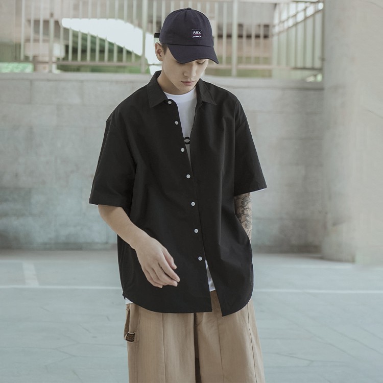 Áo Sơ Mi Nam Tay Ngắn QT.HAUSE  form Rộng Vải Kate Thoáng Mát QTSM02 | BigBuy360 - bigbuy360.vn