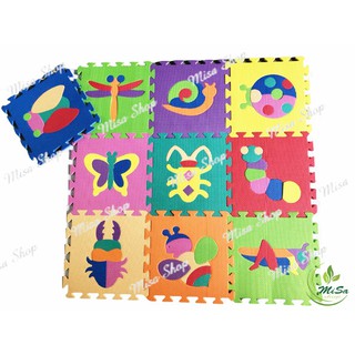 10 TẤM XỐP LÓT SÀN HÌNH CÔN TRÙNG CÁC LOẠI, KÍCH THƯỚC 30 X 30 CM/ TẤM