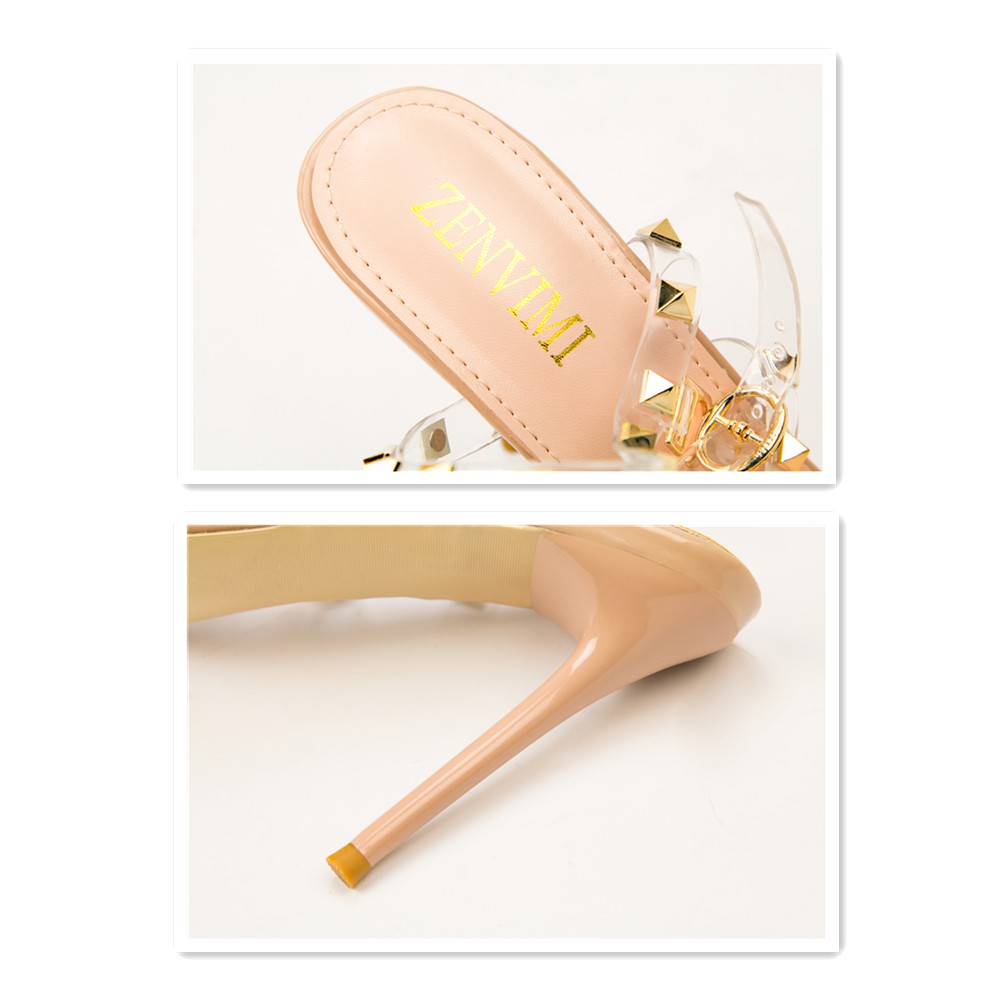 10cm Dép Quai Ngang Giày Cao Gót