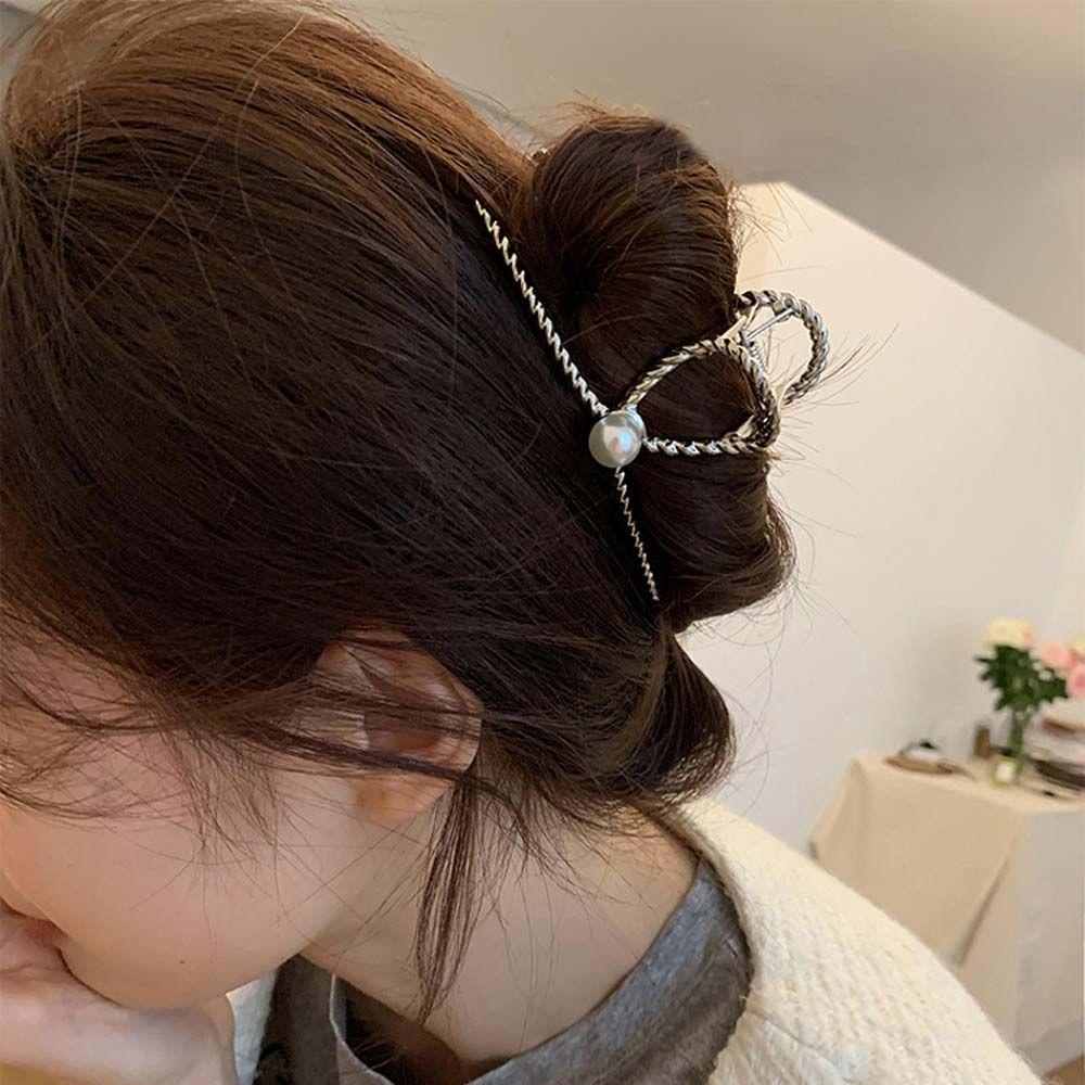 Kẹp Tóc Kim Loại Kiểu Dáng Đơn Giản Dễ Phối Đồ