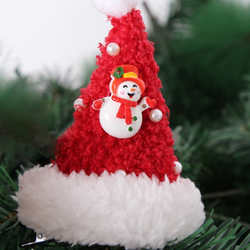 Kẹp Tóc Hình Ông Già Noel / Người Tuyết / Nai Sừng Tấm Hoạt Hình Bằng Kim Loại Dễ Thương Dành Cho Bạn Nữ