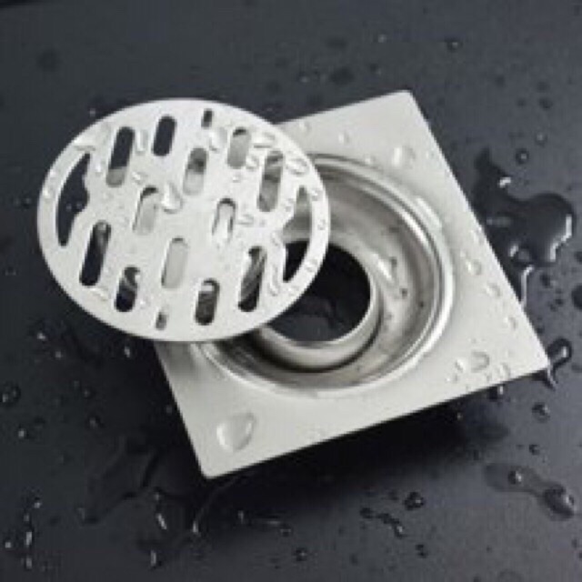 Phễu thoát sàn inox kiểu chuôi ngắn (10x10cm)