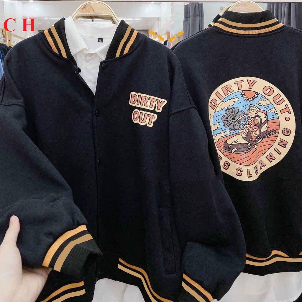 áo bomber jacket áo bomber mlb hot hit form to rộng nam nữ đều mặc được (video ảnh thật)