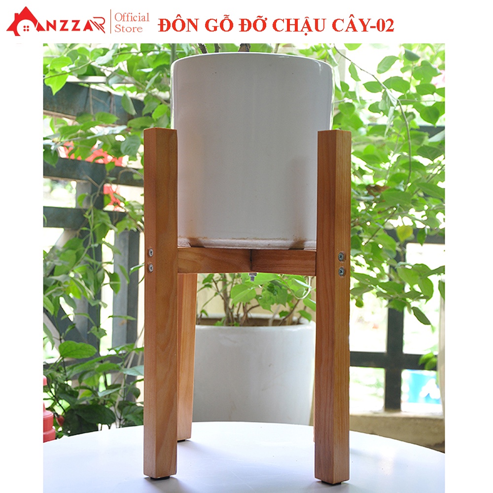 Đôn gỗ để cây cảnh trang trí trong nhà nhiều kích thước Anzzar DG-02