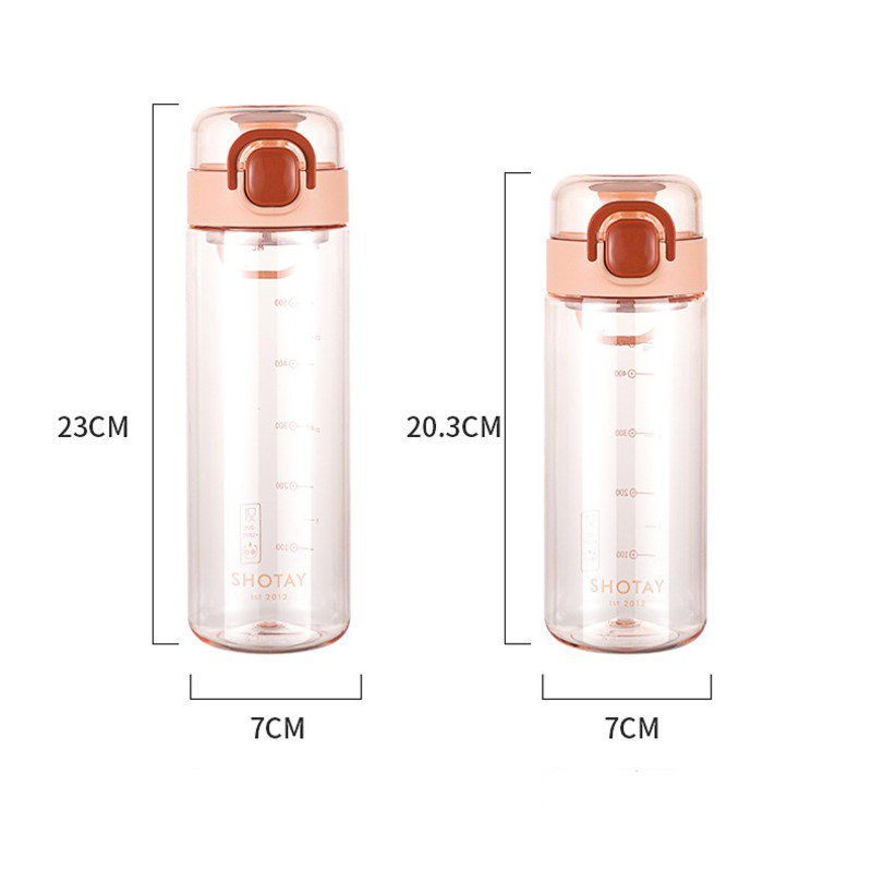 Bình nước học sinh cao cấp 680ml Shotay 6610 bằng nhựa Tritan