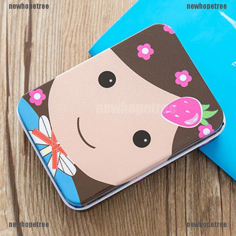 Hộp thiếc mini hình chữ nhật với họa tiết đáng yêu