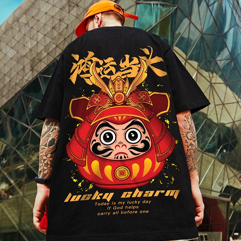 M-8xl Áo Thun Nam Ngắn Tay In Hình Con Bò