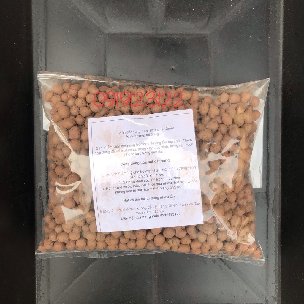 500gr Viên đất nung Thái POPPER size L: 8-12mm - SỎI NHẸ