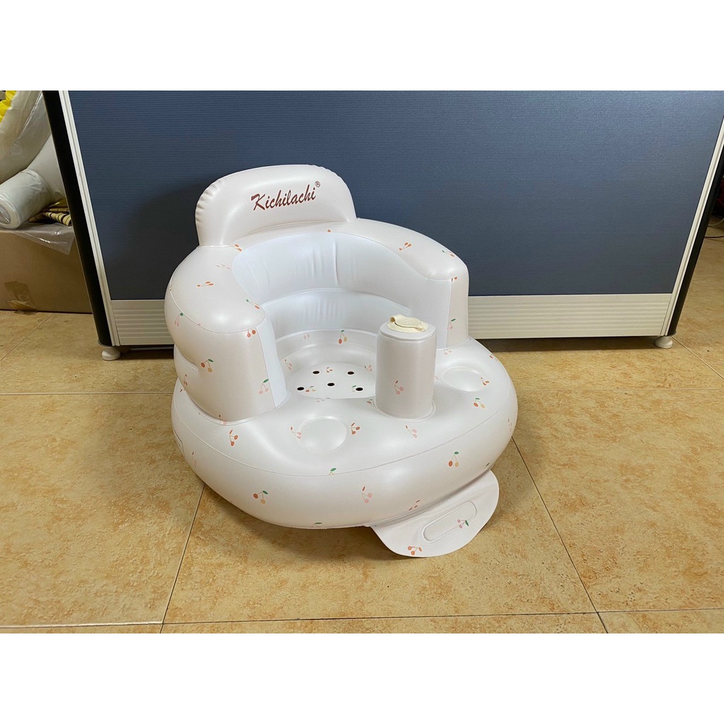 Ghế hơi , ghế phao tập ngồi cho bé KICHI bơm hơi tự động tiện lợi