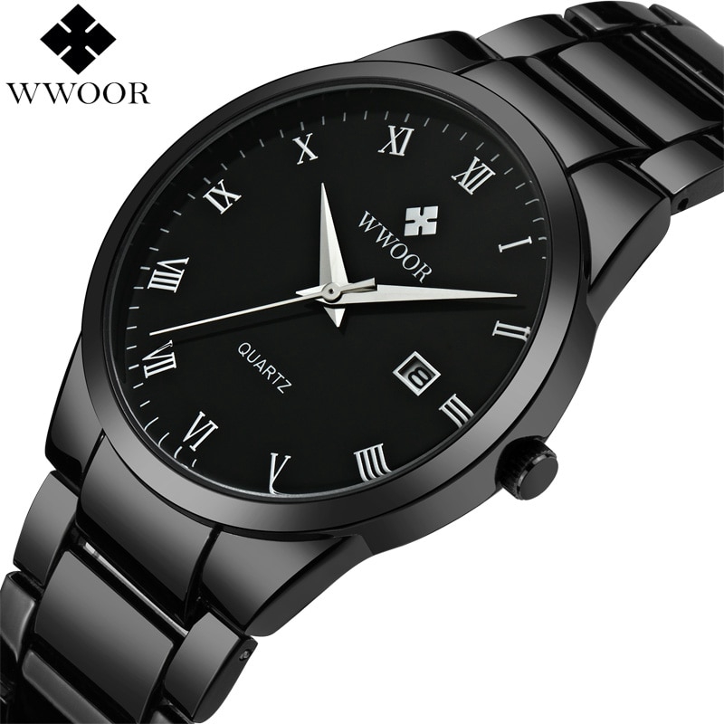 WWOOR 8830 Top Brand Luxury Men Stainless Steel Waterproof Sports Watches