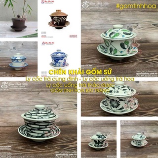 Ly cốc uống trà cung đình gốm sứ Bát Tràng cao cấp