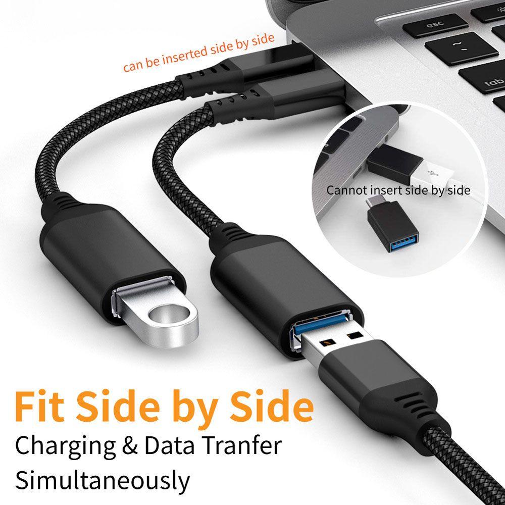 Cáp Truyền Dữ Liệu USB Type-C OTG Thiết Kế Dây Bện Tiện Dụng