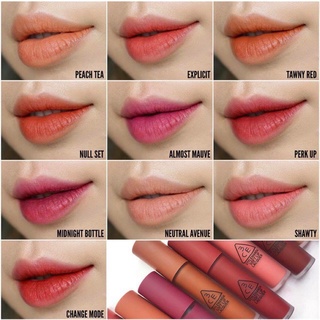 Son Kem 3CE Soft Lip Lacquer Đủ Màu [Perk Up - Imposing - Null Set]