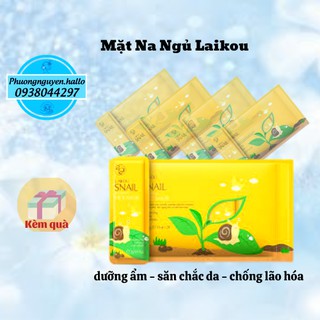 Mặt Nạ Ngủ Laikou (Sleeping Face Mask) Trà Xanh - Hoa Anh Đào - Tảo Biển - Ốc Sên