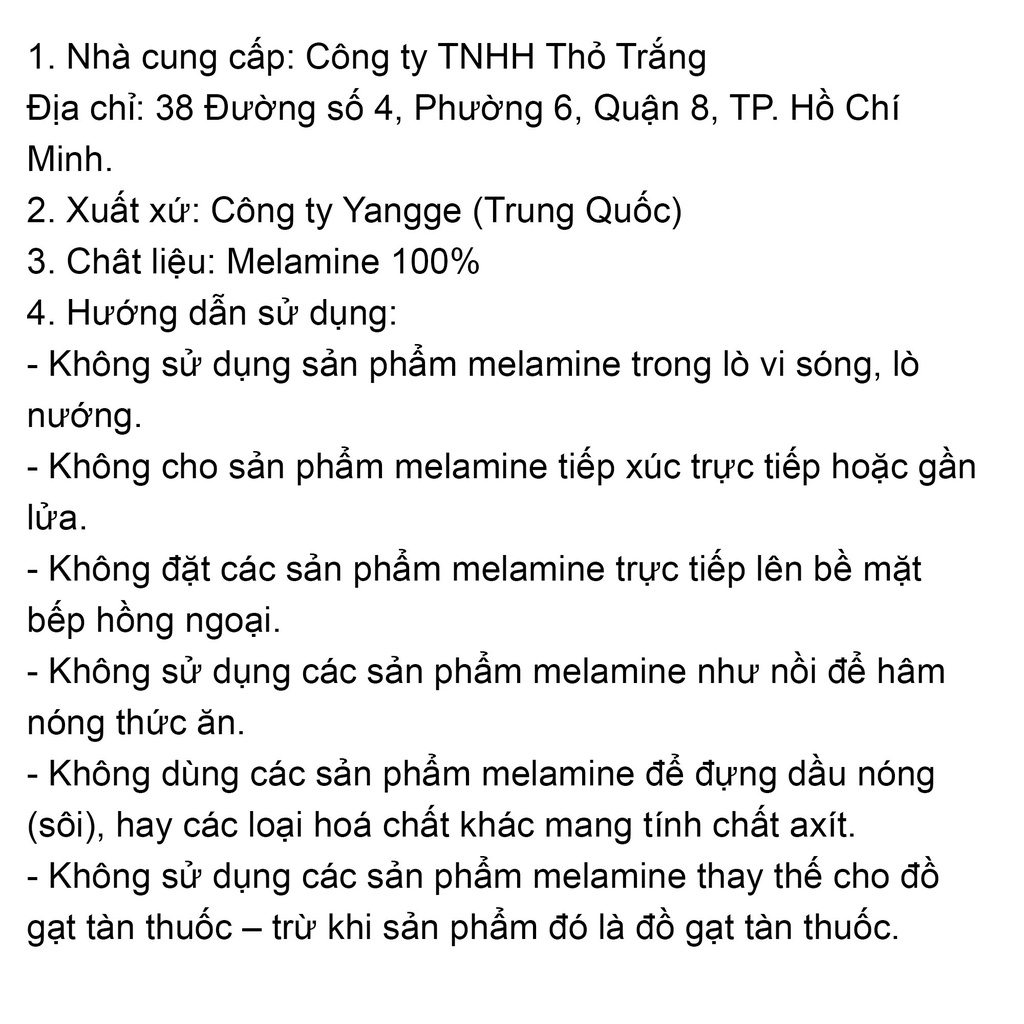 Dĩa ăn nhanh melamine có tay cầm phong cách Bắc Âu 14*19cm để các món soup, mì trộn rất đẹp