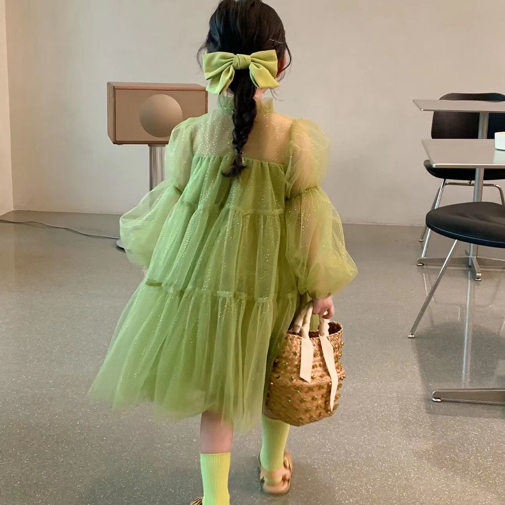 Đầm Công Chúa Dáng Chữ a Phong Cách Hàn Quốc Thời Trang Xuân Hè 2022 Mới Cho Bé Gái