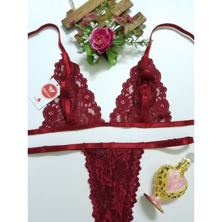 Bộ đồ lót sexy không mút không gọng Mydy Secret - Đỏ tươi