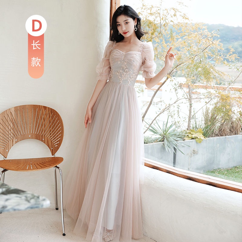 Đầm Phù Dâu Dáng Dài Phong Cách Thời Trang Mới 2022