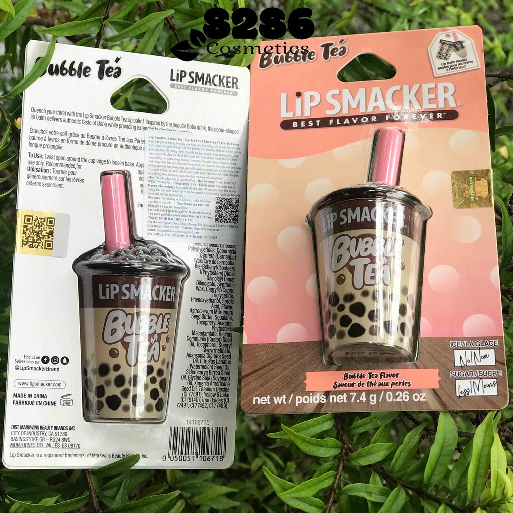 [Có sẵn] Son trà sữa trân châu vị truyền thống - Lip Smacker Bubble Tea (chính hãng, có tem)