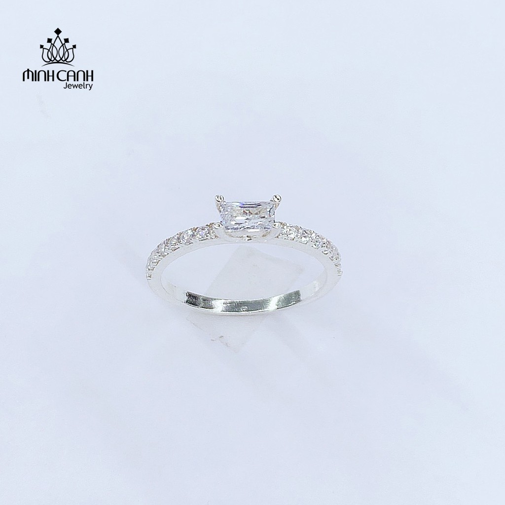 Nhẫn Bạc Nữ Đá Hình Chữ Nhật - Minh Canh Jewelry