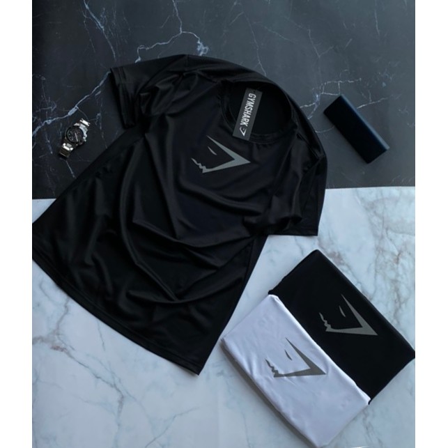 Áo thun cao cấp Gymshark logo phản quang - Áo thun tập gym chất poly dày xuất dư xịn - BiT Fitness TEE.GS.LGH