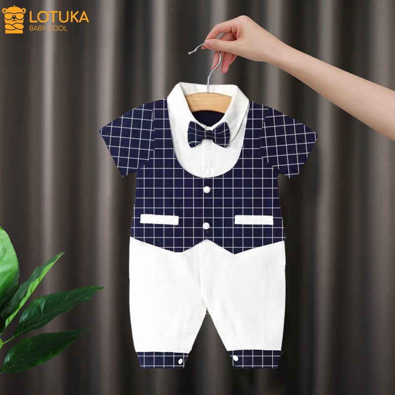 [Vải CAO CẤP] Body Công Tử Cộc Tay chất Cotton Mềm Mịn mẫu Body cho Bé Trai Bé Gái Dễ Thương từ 0 đến 12 tháng