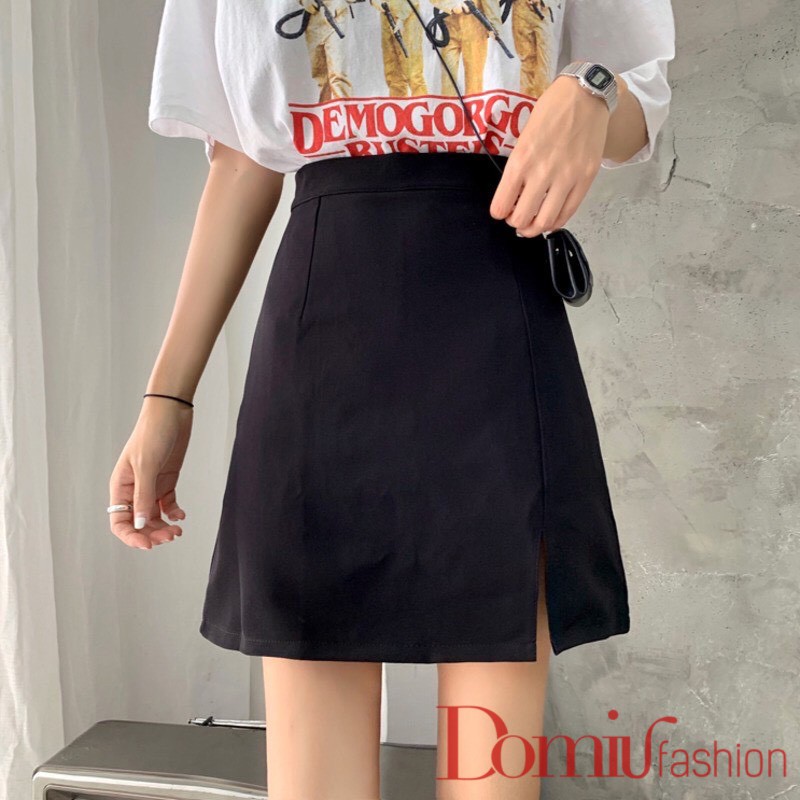 Chân váy chữ A ngắn xẻ trước, có quần trong chống lộ | BigBuy360 - bigbuy360.vn