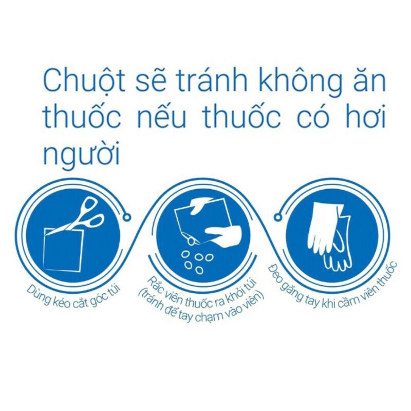 Thuôc diệt chuột dạng viên nén túi 20 viên không mùi 1 con ăn cả đàn chết
