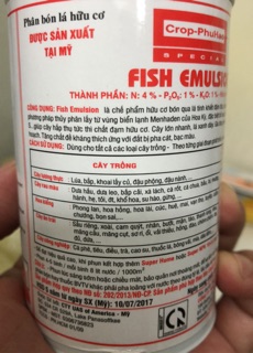 Phân cá - Đạm Cá cô đặc Fish Emulsion (USA)