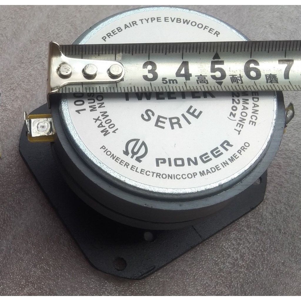 CỦ LOA TREBLE PIONER MẶT SẮT VUÔNG + 1 TỤ 2.2MF 250V CAO CẤP - GIÁ 1 LOA