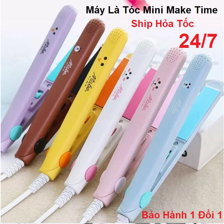 Máy Là Tóc Mini Kute - Make Time - Uốn Duỗi Tóc Đa Năng - Nhỏ Gọn - Tiện Lợi - Làm Nóng Nhanh - Bảo Hành 1 Đổi 1
