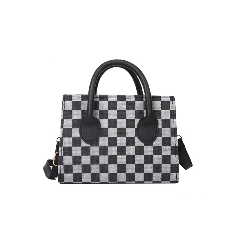 Spring new fashion retro leopard print shoulder crossbody small square bag casual western style Plaid contrast color handbag