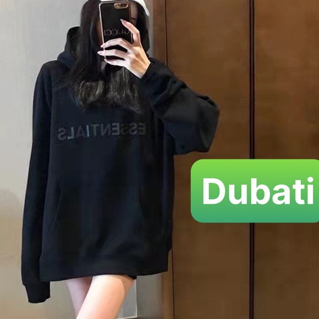 Áo Hoodie Nỉ In Hình Chữ Essentials Hot Trend Chất Nỉ Dày Dặn From Rộng Unisex Nam Nữ- DUBATI FASHION