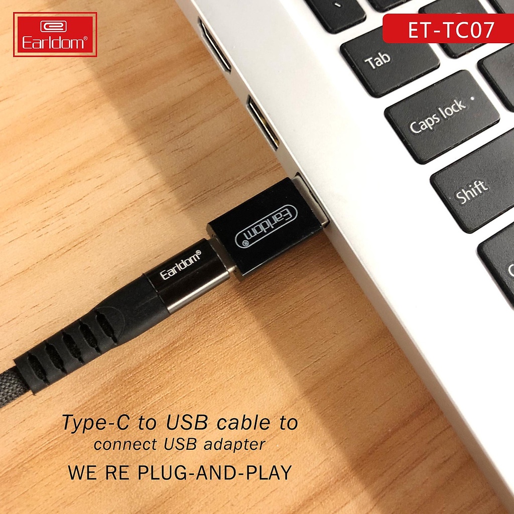 Đầu Chuyển USB Type C to USB 3.0 Earldom TC07 - Hàng Chính Hãng
