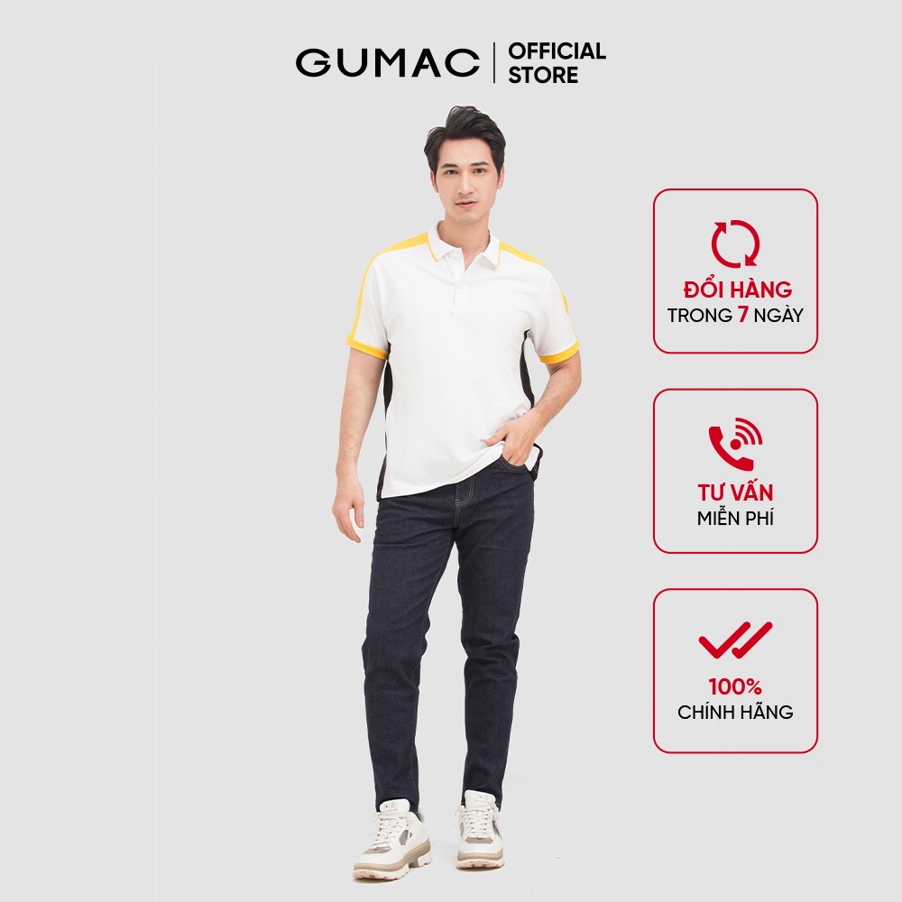 [Mã WABRGUM giảm 10% tối đa 30K đơn 99K] Áo thun nam polo phối màu GUMAC ATNB609