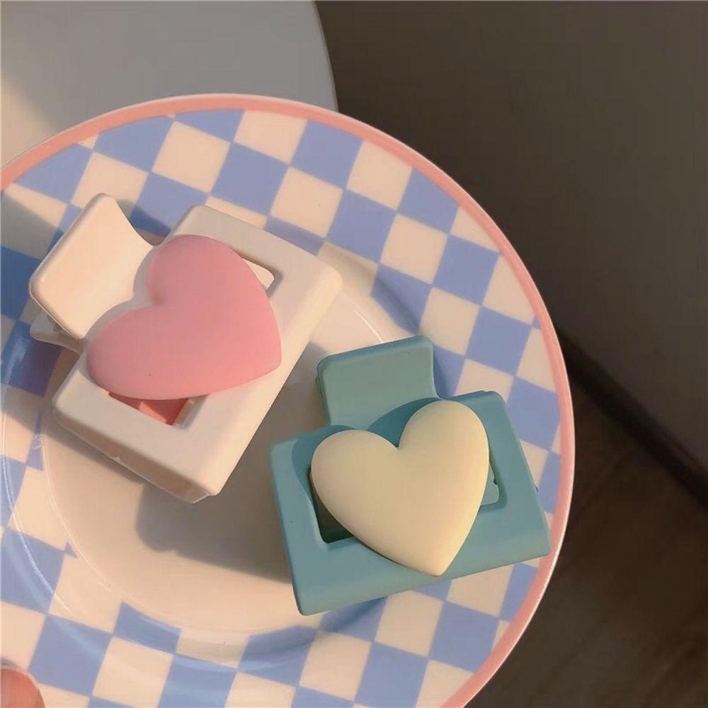 Kẹp Tóc Hình Trái Tim Phong Cách Hàn Quốc Xinh Xắn Cho Nữ