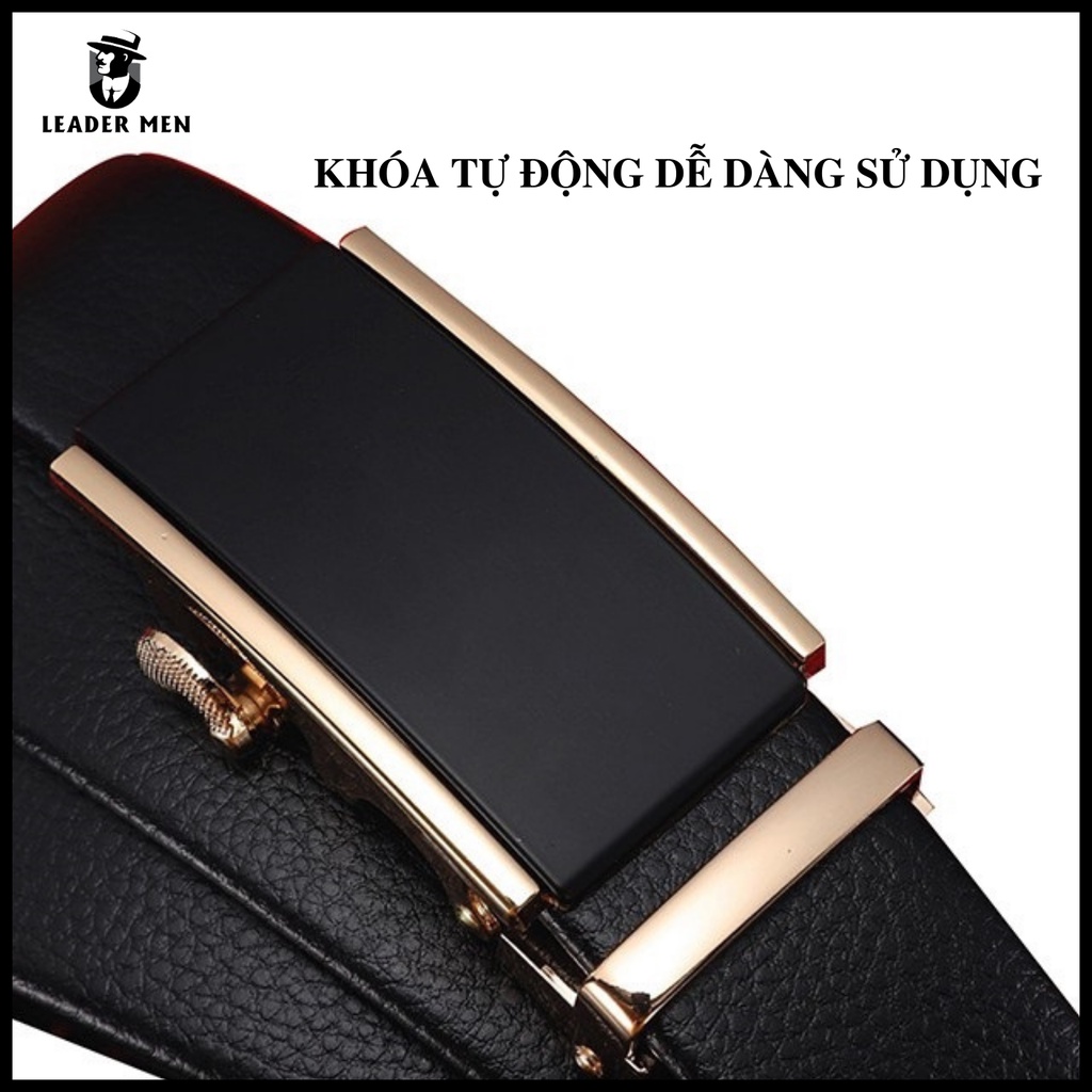 Thắt Lưng Da Nam LMEN-11 Chất Liệu Da Cao Cấp Khóa Tự Động - Dây Nịt Da Nam Thời Trang Kiểu Dáng Sang Trọng - LeaderMen
