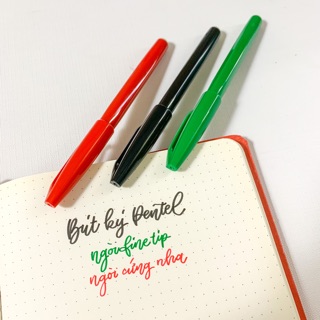 Bút ký NGÒI CỨNG Pentel Sign Pen 3 màu đen / xanh / đỏ (cây lẻ)