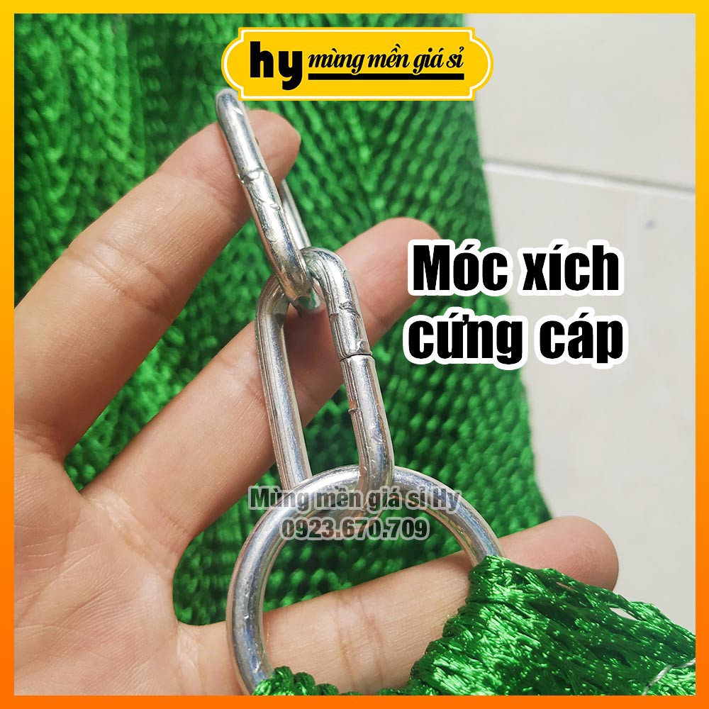 [TẶNG 5M DÂY] Võng lưới 2 lớp dài 2m2 may đầu có dây xích - ẢNH THẬT 100% | Mùng mền giá sỉ Hy | BigBuy360 - bigbuy360.vn