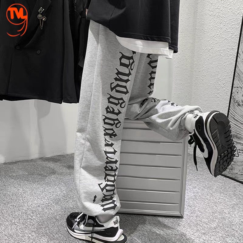 Quần Dài Nữ TVl1999, quần jogger Unisex Nam Nữ In Chữ Sau Ống Phong Cách Hàn Quốc Dày Dặn Ba Màu Đen, Xám, Trắng A3