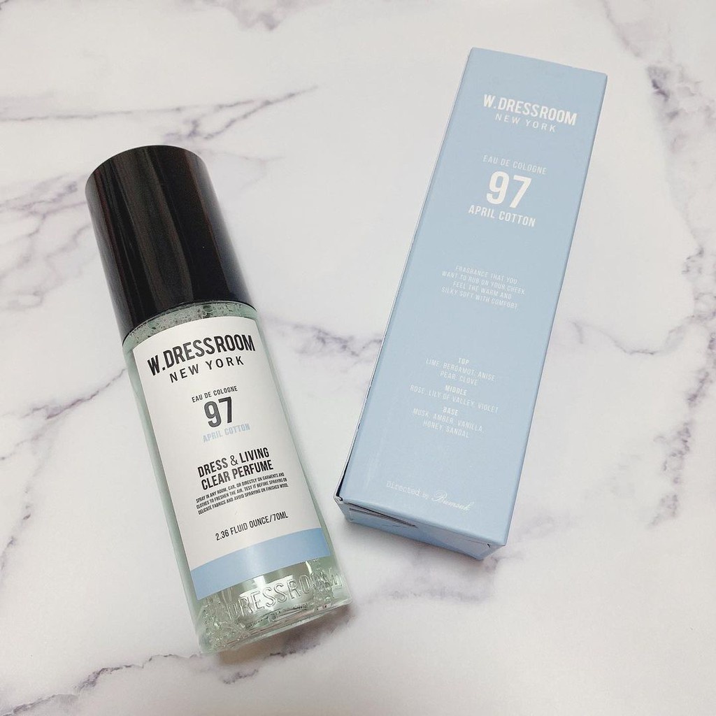 Xịt thơm quần áo W.Dressroom New York Dress &amp; living clear perfume mùi 97