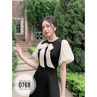 Bigsize Đầm cột nơ D768