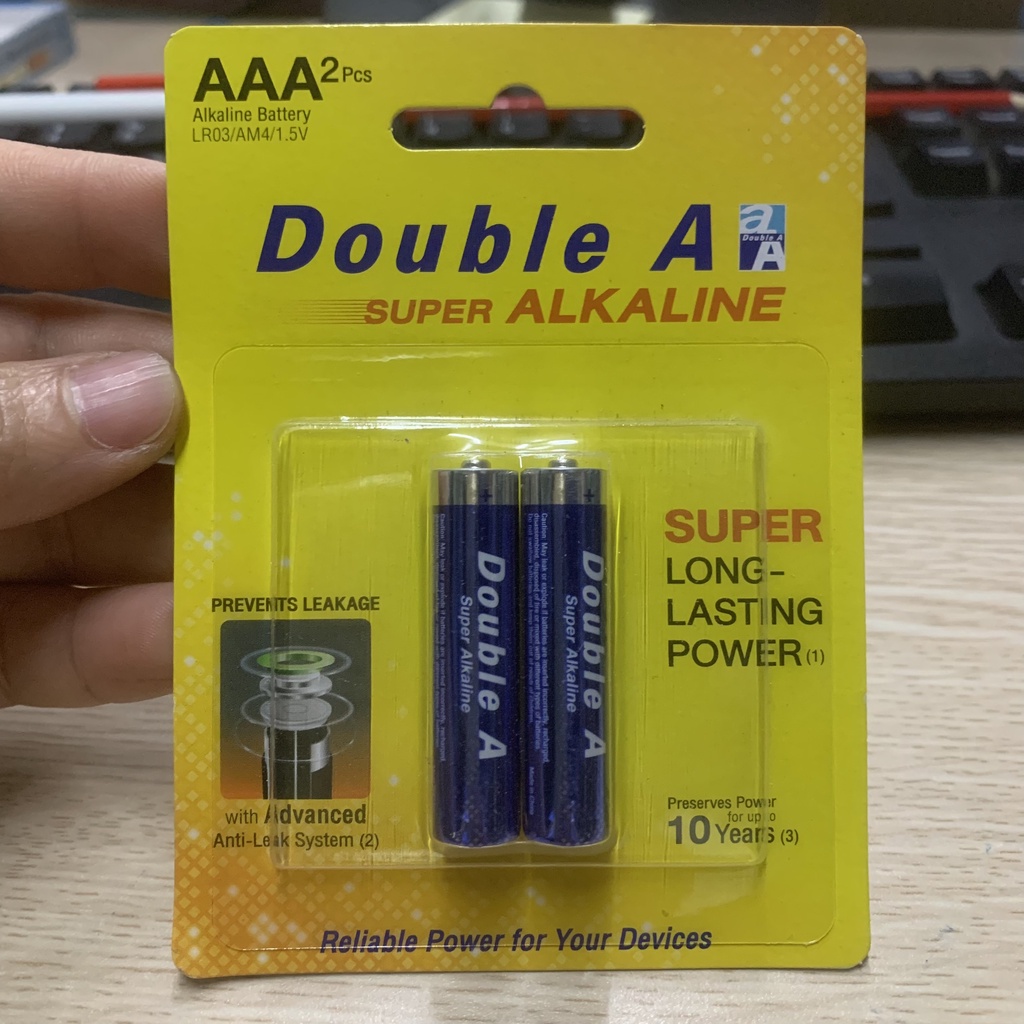 Pin AAA Double A - Vỉ 2 viên (Pin đũa)