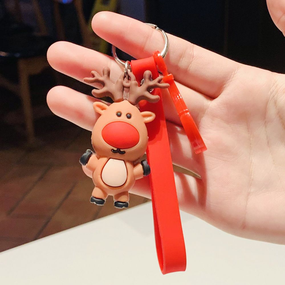 Móc chìa khóa họa tiết ông già noel hoạt hình dễ thương