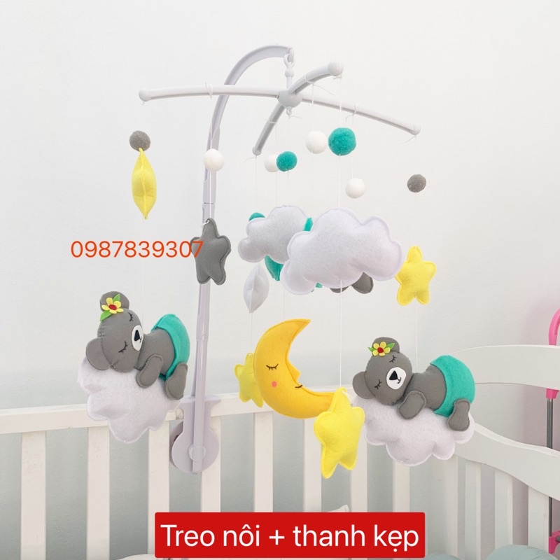 Đồ chơi treo cũi gấu con ngủ ngon cho bé