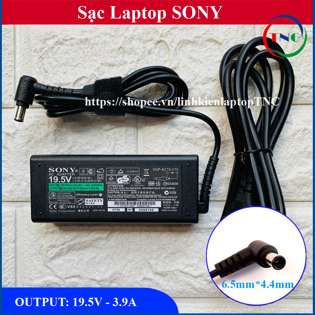 Sạc Laptop Sony 19.5V - 3.9A ( Adapter Sony 19.5V - 3.9A)