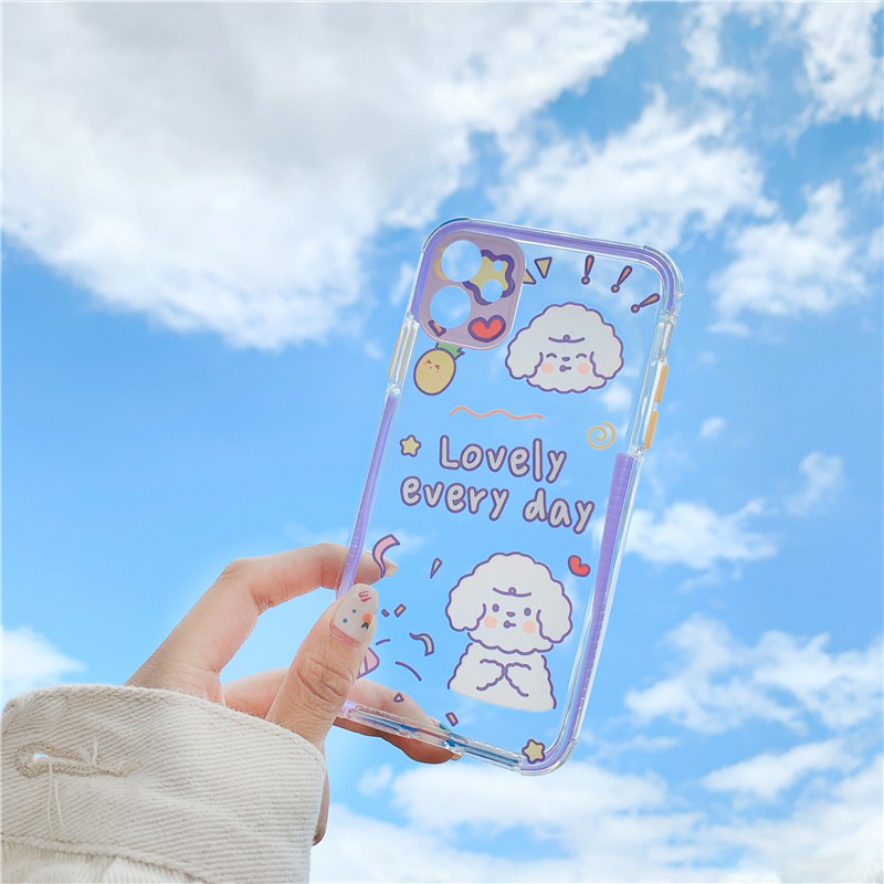 Ốp lưng iphone Lovely Everyday viền màu chống trượt 6/6plus/6s/6splus/7/7plus/8/8plus/x/xs/11/12/pro/max/plus/promax